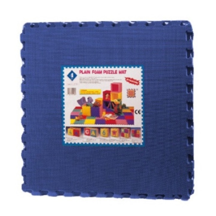 Saltea antrenament Spartan Sport, 60x60cm, set 4 buc, albastru