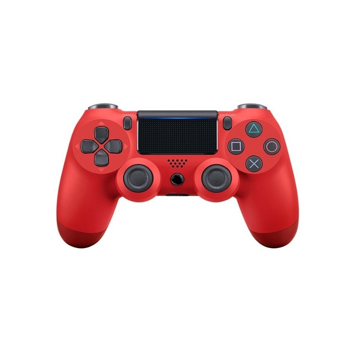 Doubleshock vezeték nélküli kontroller, PS4, kompatibilis, PS-TV és PS Now, kábel mellékelve, vibrációval, piros, HAPPY JOKER®