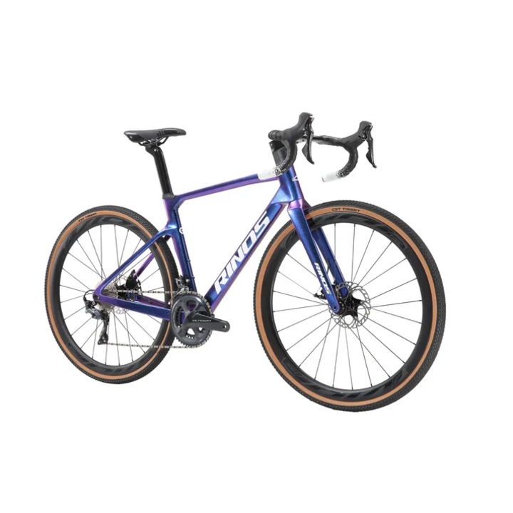 Велосипед за каране по чакъл RINOS Carbon Sandman5.0 Shimano R8000 Ultegra, размер на рамка 53 см, Син цвят