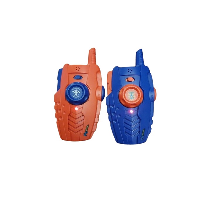 2 db hordozható gyermekrádió Playzoom csomag, kék/piros, 3+ év