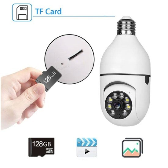 Camera de supraveghere, Wi-Fi, YCC356+, 8LED, 2Mpx, Full HD, 220V, E27 ...