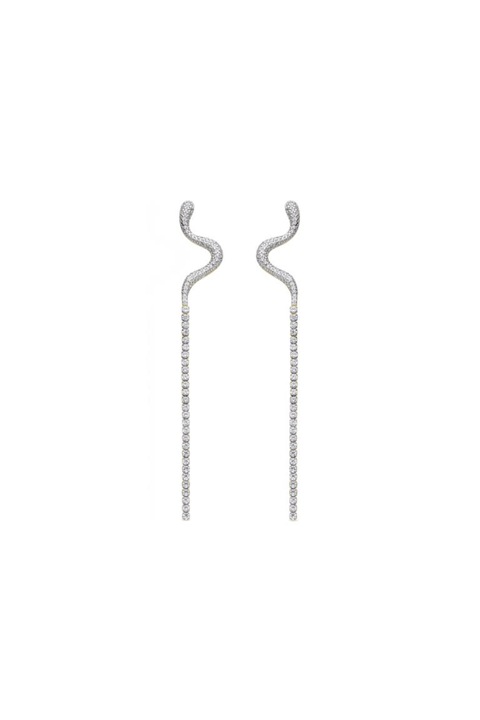 Cercei Tallax LUXENTER din Argint 925 si pietre de Zirconiu stralucitor finisati cu Aur galben de 18k