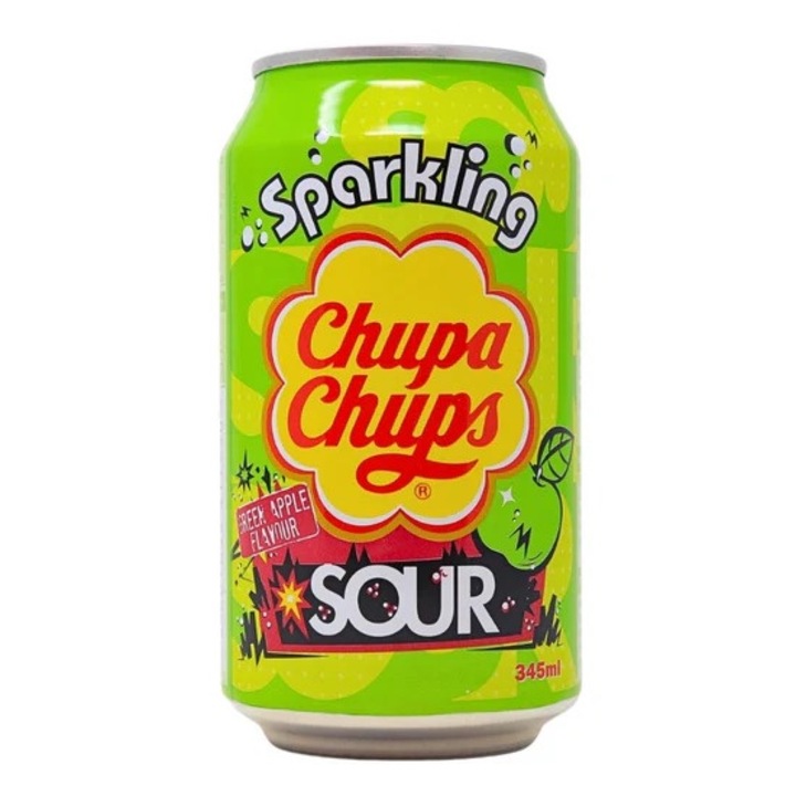 Bautura Carbogazoasa, Chupa Chups Sour, Mar Verde, 345 ml