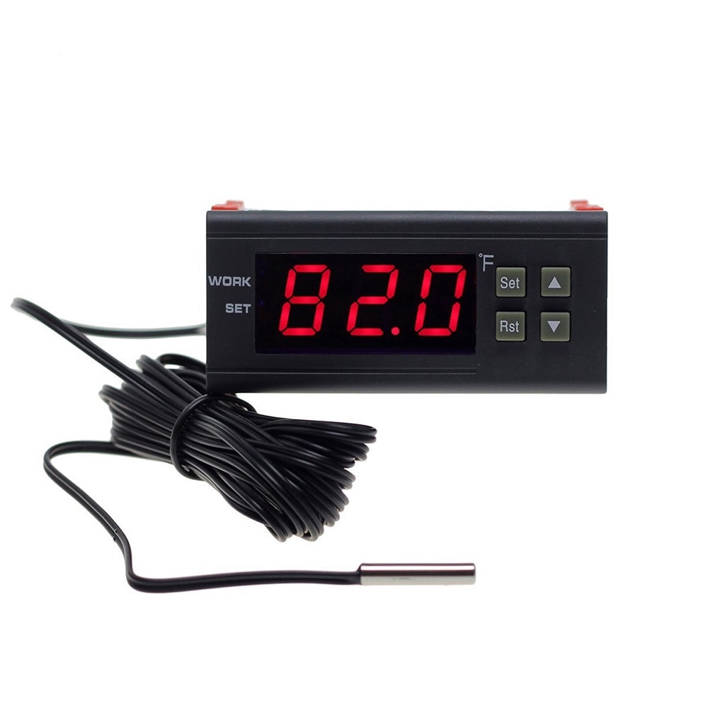 Digitális elektronikus termosztát, két relével 10 A, Redkid®, 220 Volt ...