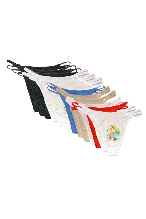 Set tanga dama, JUP, 12 piese, Multicolor