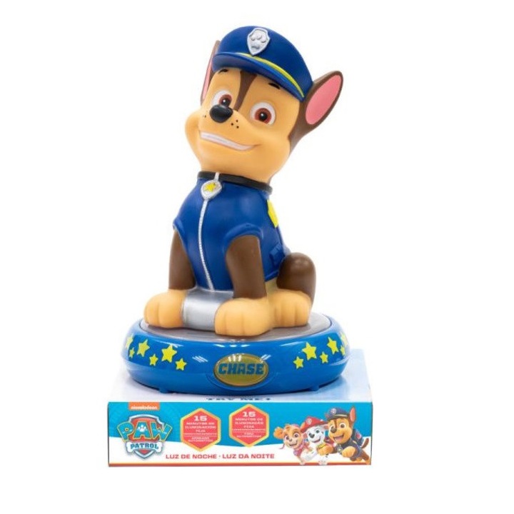 Paw Patrol Chase 3D éjszakai lámpa, 25 cm kék