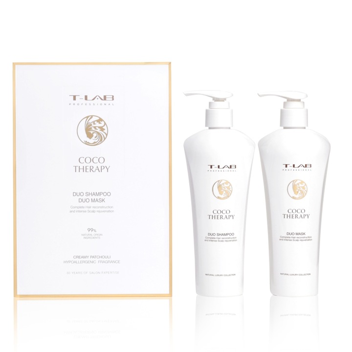 Set Sampon si Tratament T-LAB Professional Coco Therapy Duo