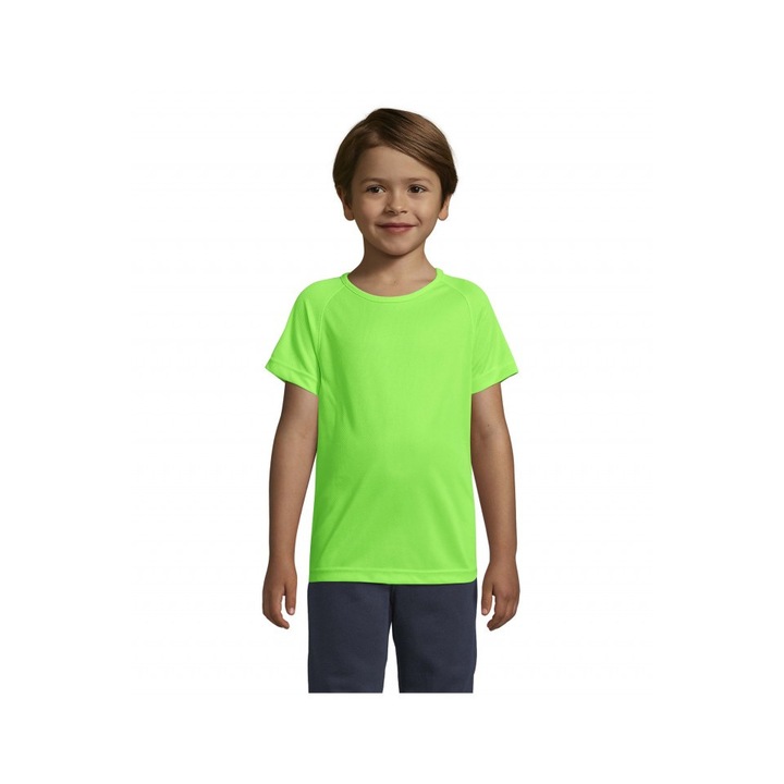 Sols`s Sporty Kids gyerek póló - SO01166, Neonzöld