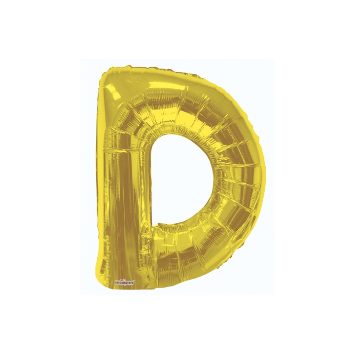 Fólia lufi D betű, arany, 80 cm