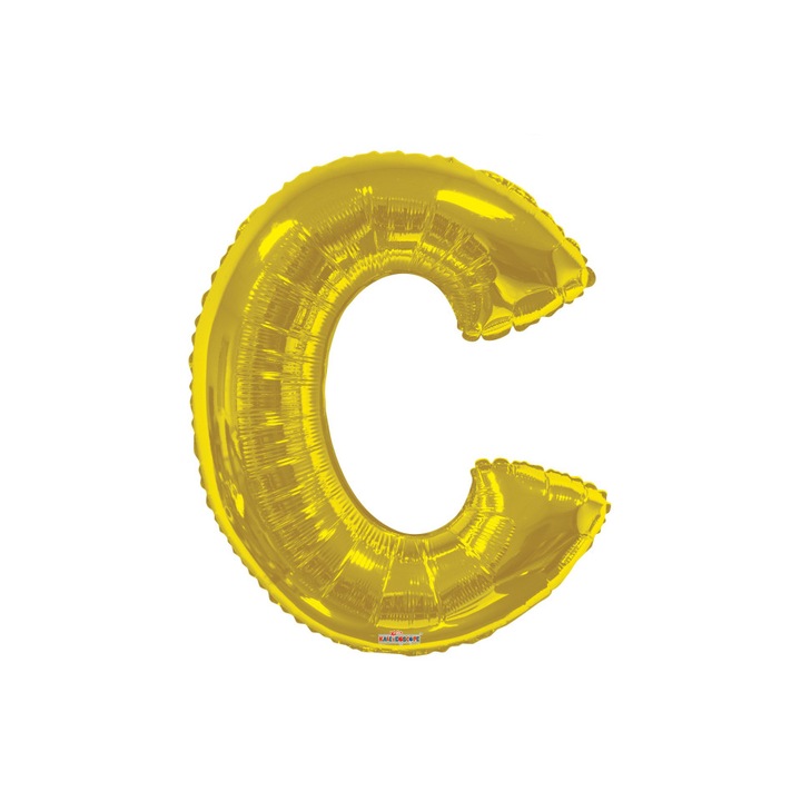 C betűs fólia lufi, arany, 80 cm