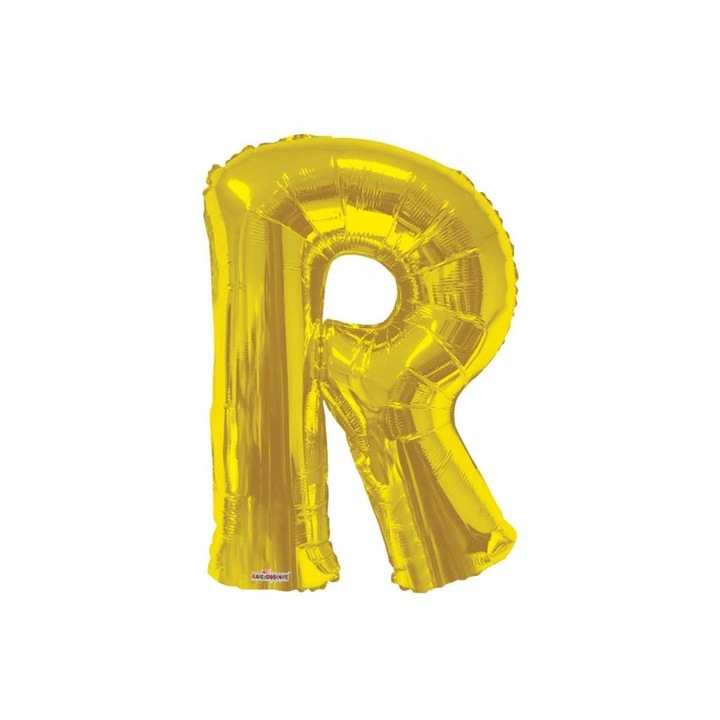 Letter R fólia lufi, arany, 80 cm