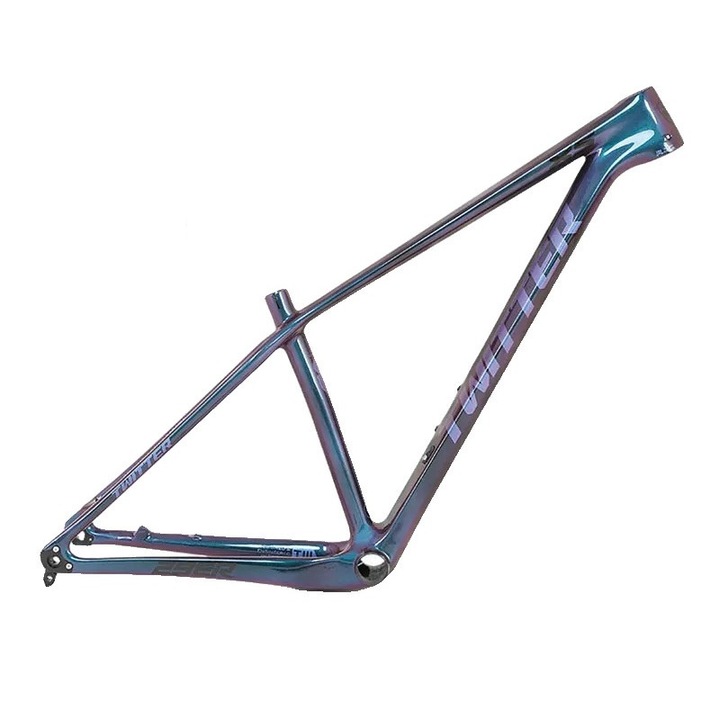 Рамка за MTB велосипед TWITTER LEOPARDpro, Carbon T800, съвместима с проходна ос, 27,5x17 инча