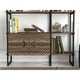 Biblioteca, UnicUtil®, Biblioteca Living Modern Zen, 120 x 39 x 180 cm, Mobila Living din PAL Melaminat Durabil, Rafturi Biblioteca cu Design Modern si Elegant, Organizare si Depozitare Carti, Documente si Obiecte Decorative, Maro