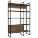 Biblioteca, UnicUtil®, Biblioteca Living Modern Zen, 120 x 39 x 180 cm, Mobila Living din PAL Melaminat Durabil, Rafturi Biblioteca cu Design Modern si Elegant, Organizare si Depozitare Carti, Documente si Obiecte Decorative, Maro