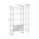 Biblioteca, UnicUtil®, Biblioteca Living Modern Zen, 120 x 39 x 180 cm, Mobila Living din PAL Melaminat Durabil, Rafturi Biblioteca cu Design Modern si Elegant, Organizare si Depozitare Carti, Documente si Obiecte Decorative, Maro