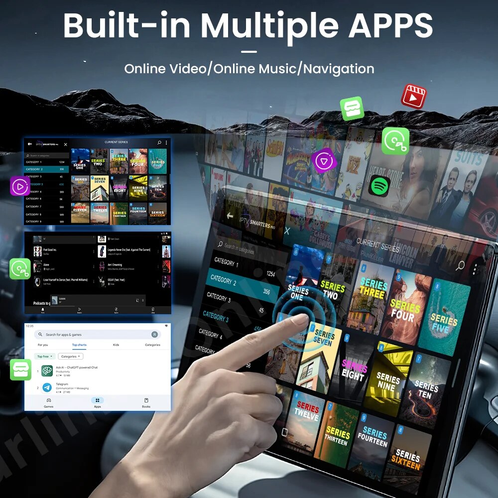 Adaptor Wireless CarPlay Android Auto AI Box 2024 CarlinKit Android 10 ...