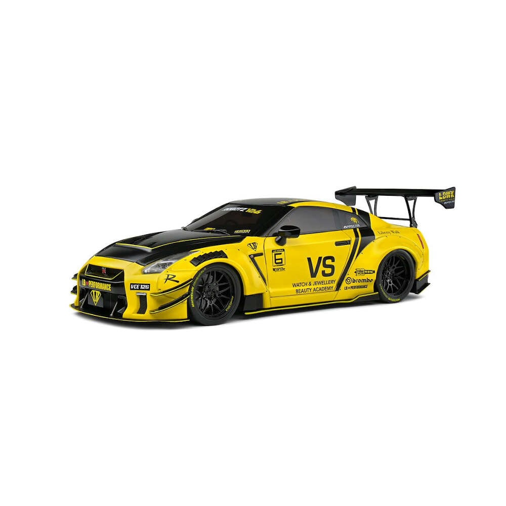 Macheta auto Nissan GT-R (R35) W/ Liberty Walk Body Kit 2.0 yellow