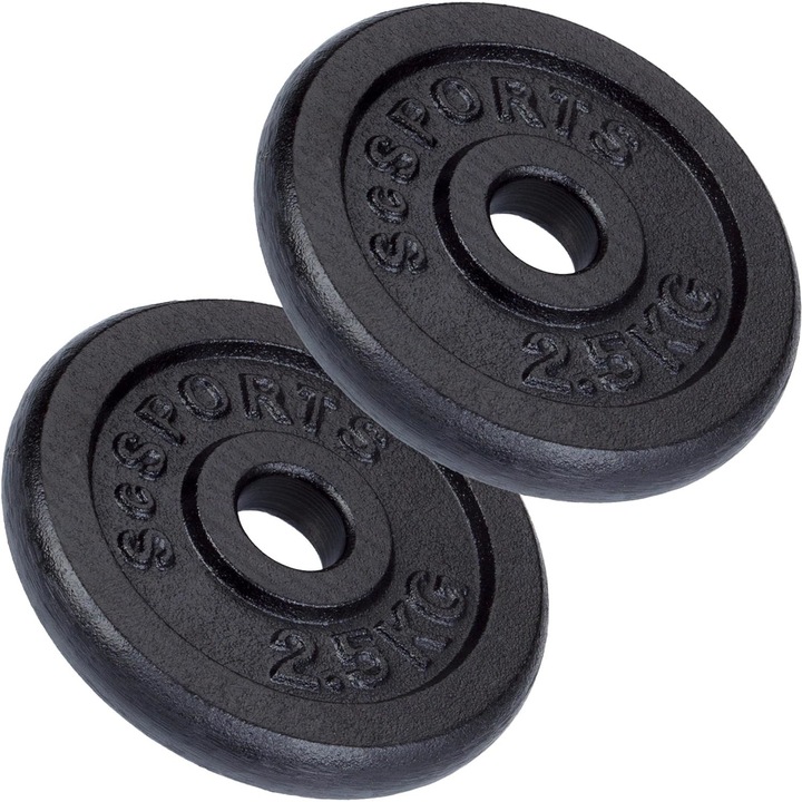 Set de discuri, 5 KG (2x 2.5), 30/31 mm, fonta, ScSPORTS®