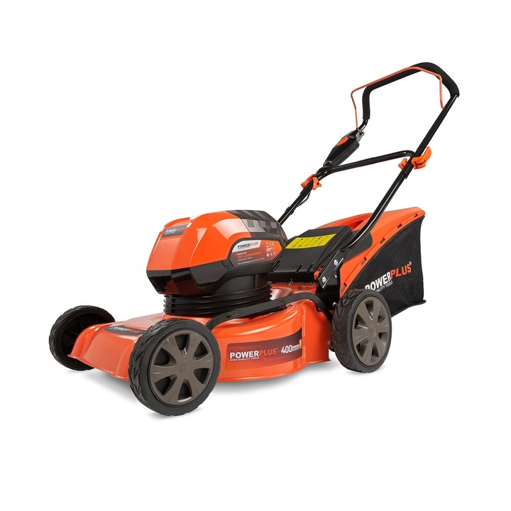 Set masina de tuns iarba si trimmer cu acumulator, Powerplus, Li-Ion, POWDPG75622 cu acumulator si incarcator