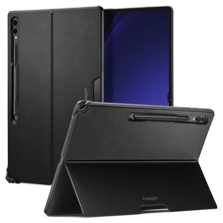 Husa compatibila cu Samsung Galaxy Tab S8 Ultra/S9 Ultra, Future Safe, R58, Premium Lexgard, Pitch Black