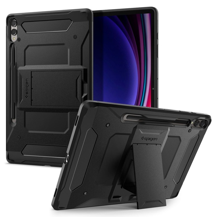 Husa compatibila cu Samsung Galaxy Tab S9 Plus, Future, R59, Premium Lexgard, Pitch Black