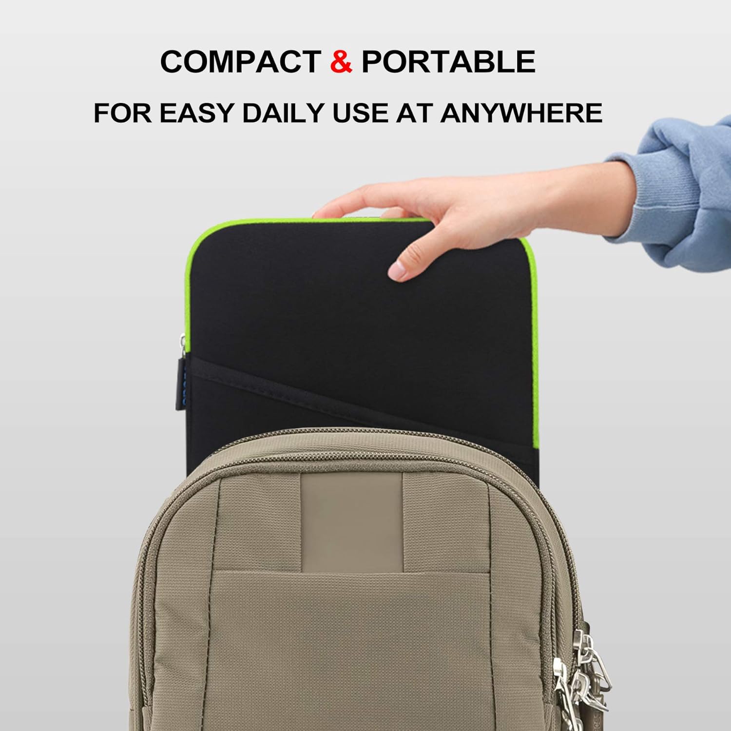 Husa tableta iPad Pro M4 modelele 6/ 5/ 4/ 3 (2022-2018), Lacdo, compatibil si cu Air M2 2024, Microsoft Surface Pro 10/ 9/ 8/ X, Anti - soc, protectie lovituri si caderi, impermeabil, 12.9 inch, Negru si Verde