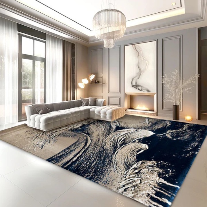 Covor Cameleon Culoare Gri / Albastru, Model Abstract 150x230