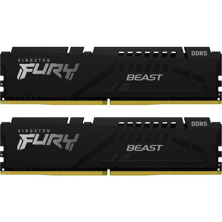 Памет Kingston FURY Beast Black, 16 GB 2x8GB, DDR5, EXPO, 6000 MHz, CL30, Dual Channel
