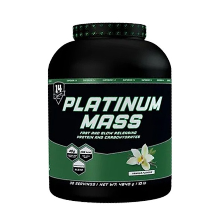 Concentrat proteic pentru masa musculara, Superior14, Platinum Mass, Vanilie 4540 g