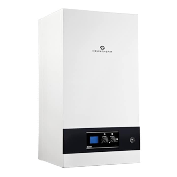 Centrala termica pe gaz in condensare Newatherm Dione 22.91 kW, Eficienta ridicata pana la 109%, Clasa A, Vas expansiune 8 litri, Debit ACM 11.36 l/min, IPX4D
