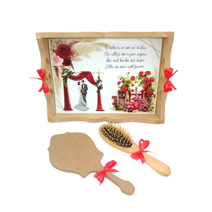 Set tava personalizata pentru gatit mireasa