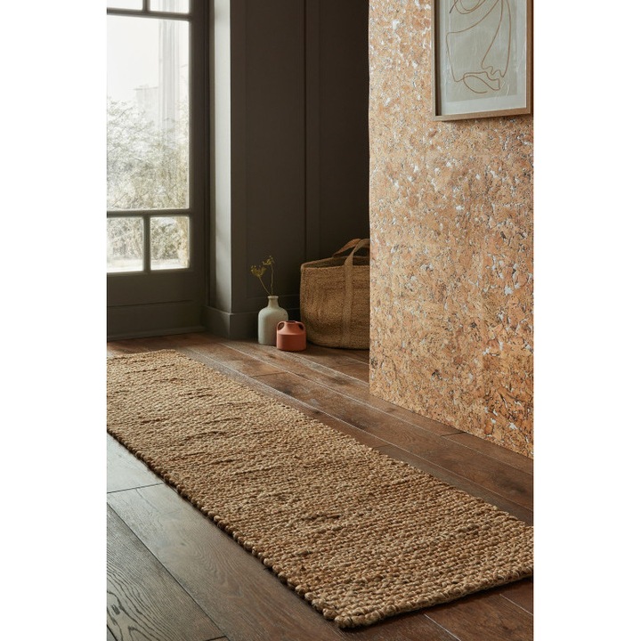 Traversa Sol Jute natúr szőnyeg, 60 x 230 cm, 3500 gr/m2, 100% juta