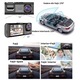 Camera video auto tripla de bord, WIFI, Full HD 1080P, 3 Lentile, Unghi inregistrare 170°, IPS Display 2", Super Night Vision, auto Loop Recording, G-sensor, Dare4U, 4K, Tahograf, camera fata, camera spate, camera interior
