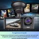 Camera video auto tripla de bord, WIFI, Full HD 1080P, 3 Lentile, Unghi inregistrare 170°, IPS Display 2", Super Night Vision, auto Loop Recording, G-sensor, Dare4U, 4K, Tahograf, camera fata, camera spate, camera interior