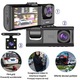 Camera video auto tripla de bord, WIFI, Full HD 1080P, 3 Lentile, Unghi inregistrare 170°, IPS Display 2", Super Night Vision, auto Loop Recording, G-sensor, Dare4U, 4K, Tahograf, camera fata, camera spate, camera interior