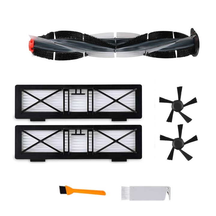 Set accesorii PAA-home®, compatibile cu aspiratoarele Neato Botvac D Series D3 D4 D5 D5 D6 D7 D8 D9 D10 D70 D75 D80 D85 continut: 2 filtre, 2 perii laterale, 1 perie centrala