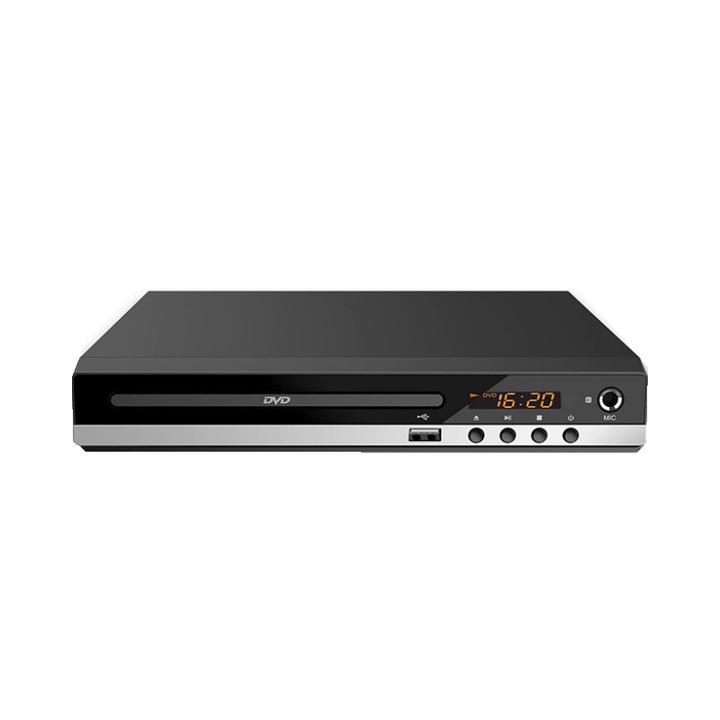 DVD Blu-ray плейър, поддържа 1080p, HD качество, дистанционно управление, удароустойчив, дълъг живот, бързо четене, силна съвместимост, plug and play, черен