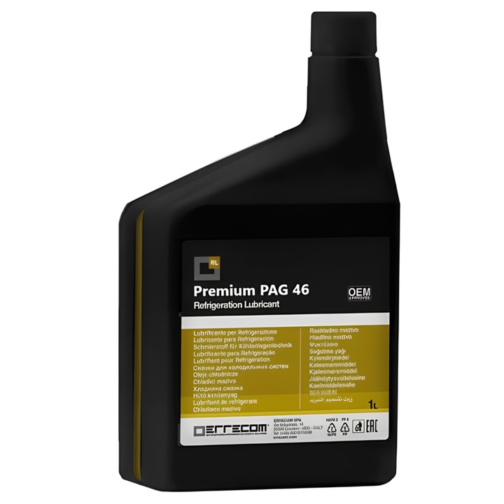 Olaj autóklíma rendszerekhez UV PAG 46, 1 L, Errecom