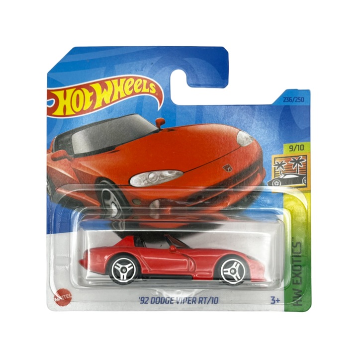 Кола Hot Wheels Dodge Viper RT/10 '92, червена, 1:64