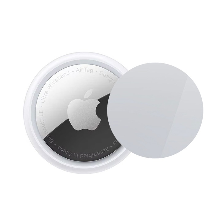 Folie de protectie compatibila cu Apple AirTag, KeepSafe Clear Silicon, Protectie fiabila, Regenerabila, Rezistenta la utilizare intensa, Anti-zgarieturi, Transparent