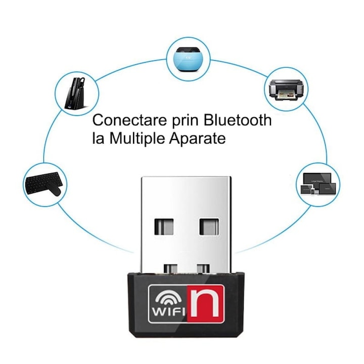 Receptor Wireless Receptor Internet Wireless, Wi-Fi 150 Mbps, Adaptor USB, Bluetooth ...