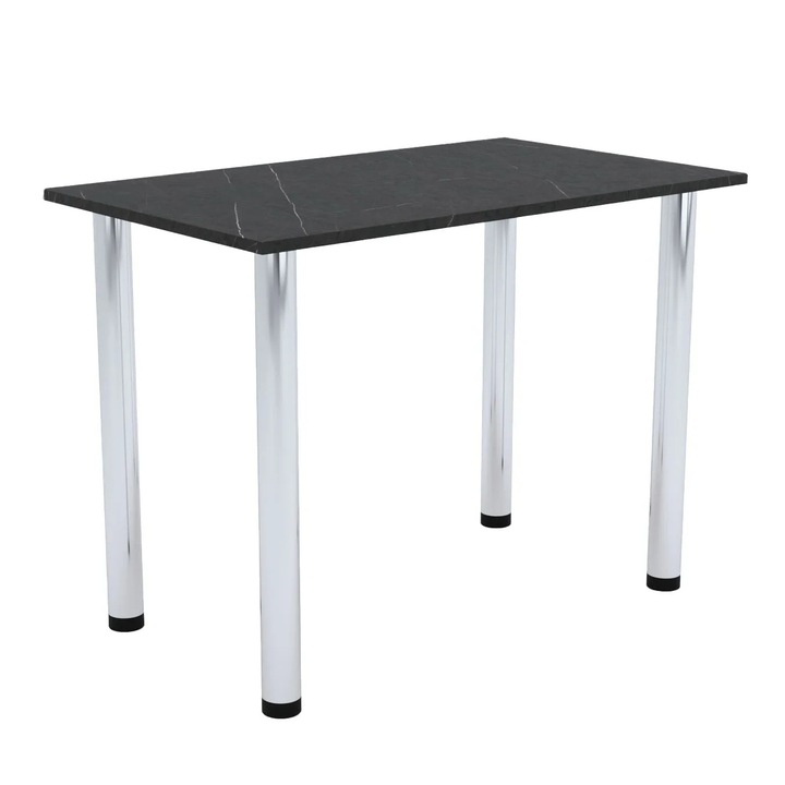 Masa simpla - picioare cromate AKKE, Gri, 100x50