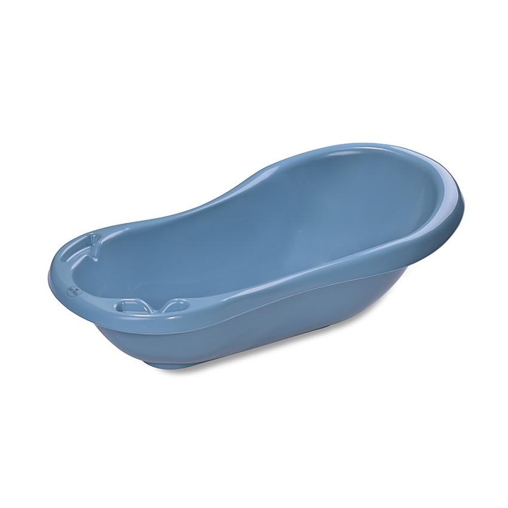Cadita bebe, Lorelli, 84 cm, Splash, 0 luni - 36 luni, dotata cu indicator de umplere maxima: 10 cm, non-toxic, non-alergic, incarcare maxima 30 kg, margini rotunjite, Dolphin Blue