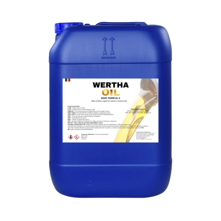 Kiváló szintetikus olaj sebességváltókhoz, Wertha Oil, Gear 75W90 GL5, 20 l