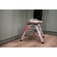 Scara pliabila, Baulich, aluminiu, 2x2 trepte, inaltime 41 cm, capacitate maxima 120 kg, compacta, argintiu, pentru uz casnic