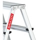 Scara pliabila, Baulich, aluminiu, 2x5 trepte, inaltime 110 cm, capacitate maxima 120 kg, stabila, argintiu, pentru uz casnic
