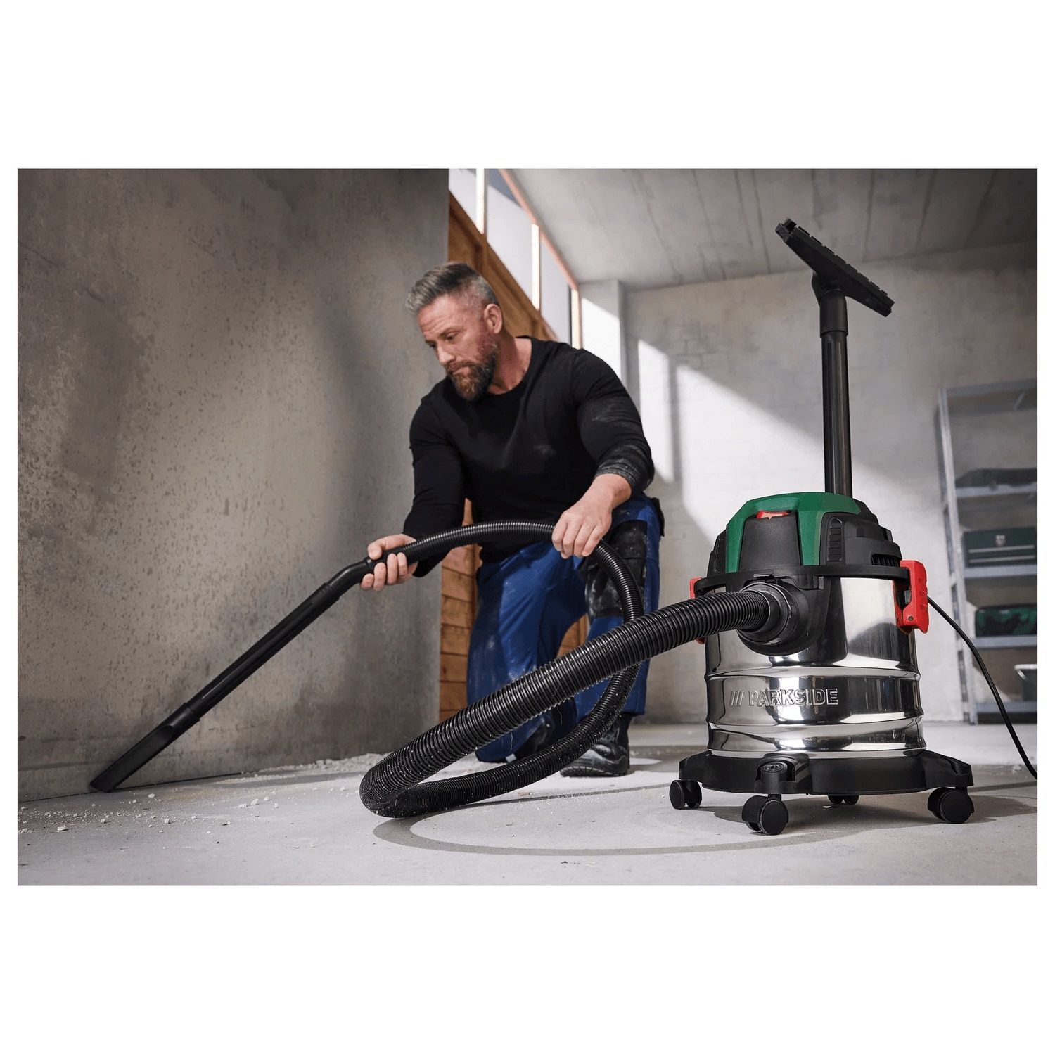 Aspirator Umed/Uscat Parkside PWD 12 B1, 1200W, 12l, Functie Blower, Verde