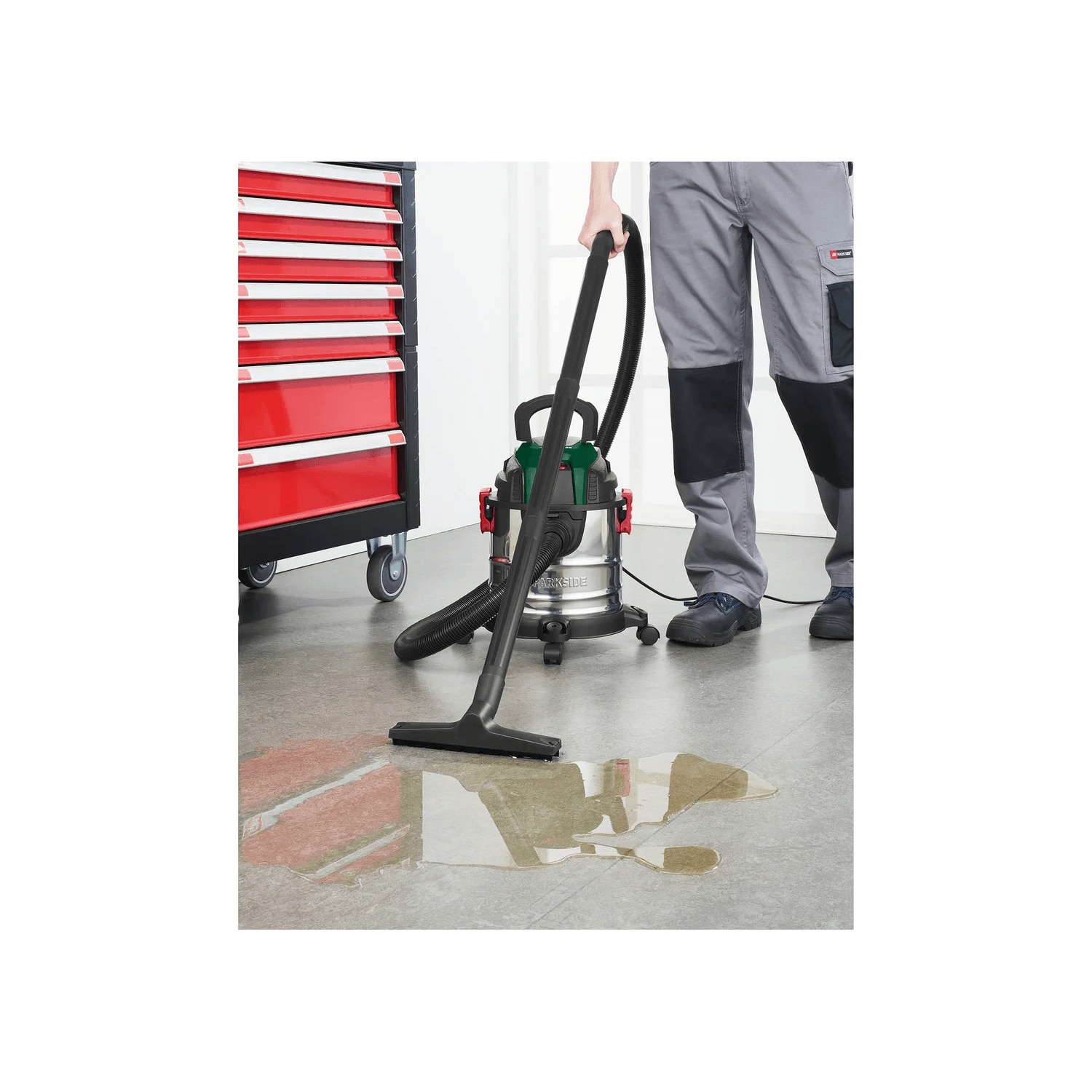 Aspirator Umed/Uscat Parkside PWD 12 B1, 1200W, 12l, Functie Blower, Verde