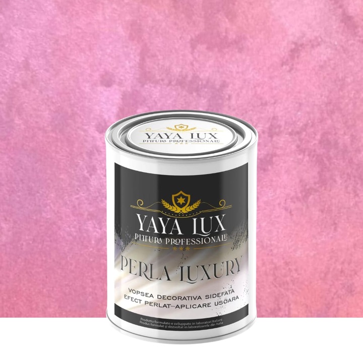 Vopsea decorativa de Lux, Perla Luxury cu Fulgi Perlati, Orhidee, 2 Litri