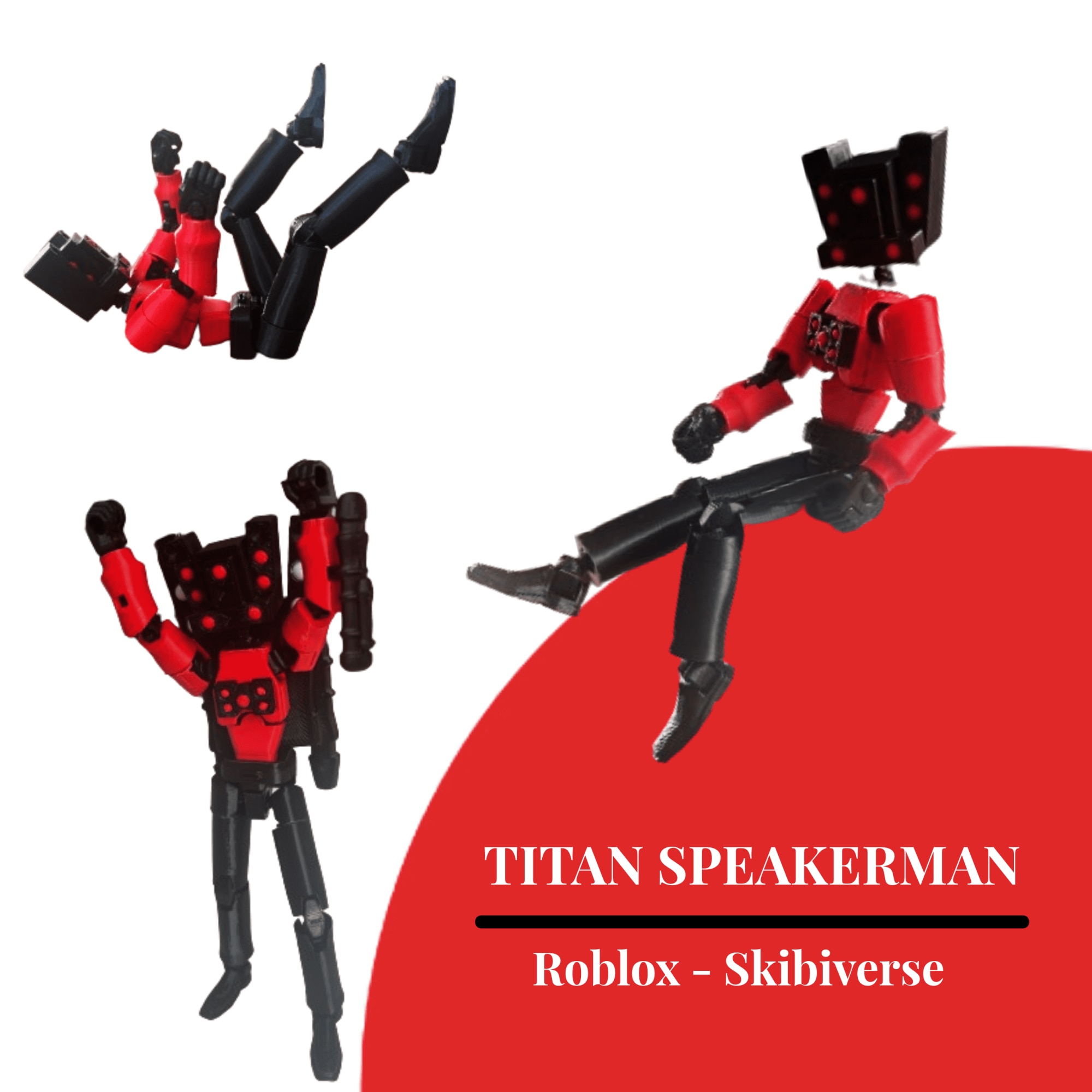 Figurina articulata tip robot Titan Speakerman, Skibidi Toilet, Roblox ...